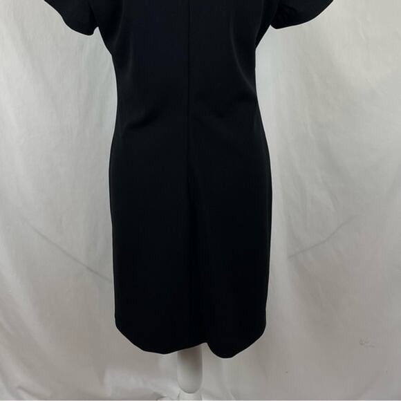 Tommy Hilfiger Black With Gold Detail Retro Y2K Shift Dress NWOT Size 8 - Picture 7 of 12